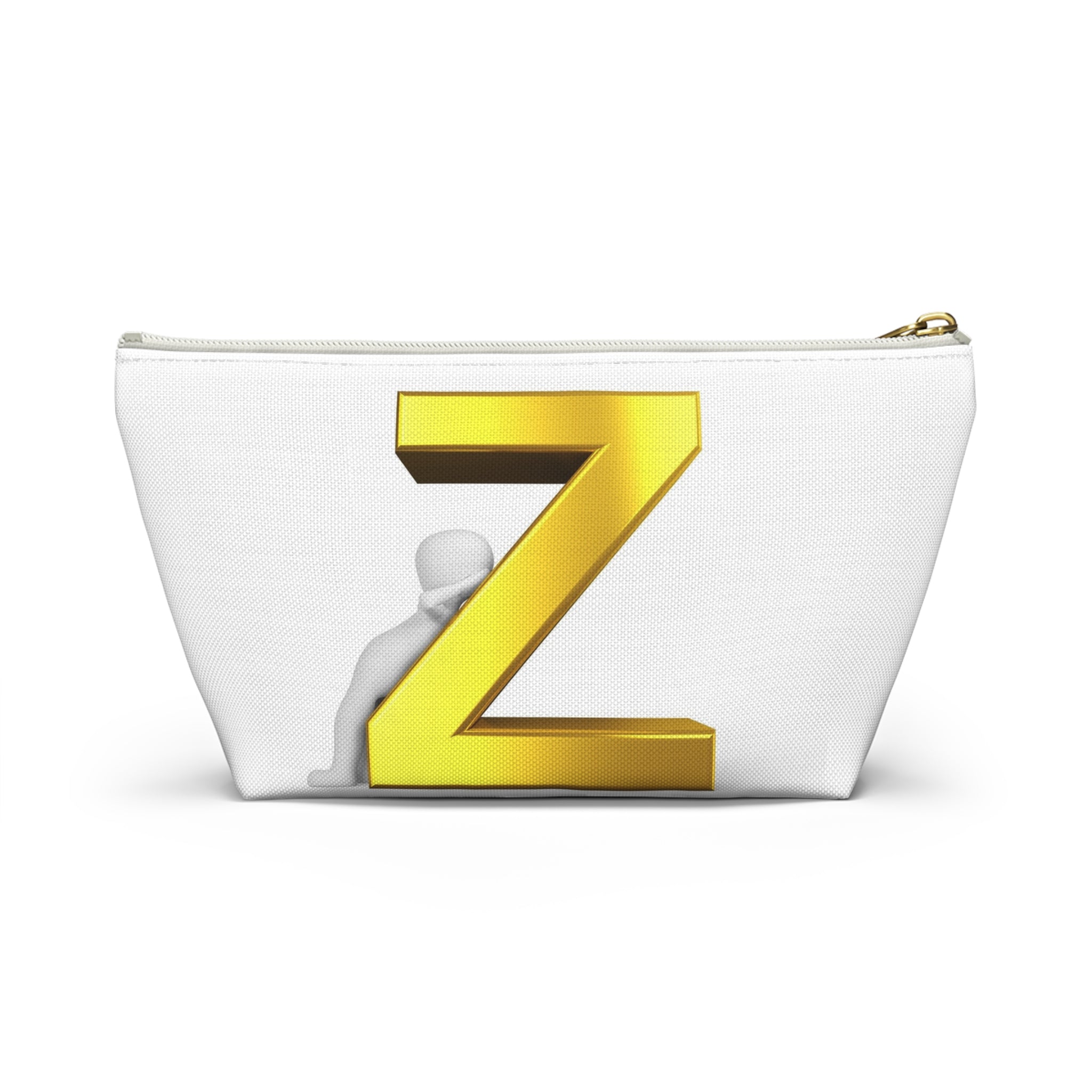 Gold Letter Z Accessory Pouch | Monogram Z Makeup Bag