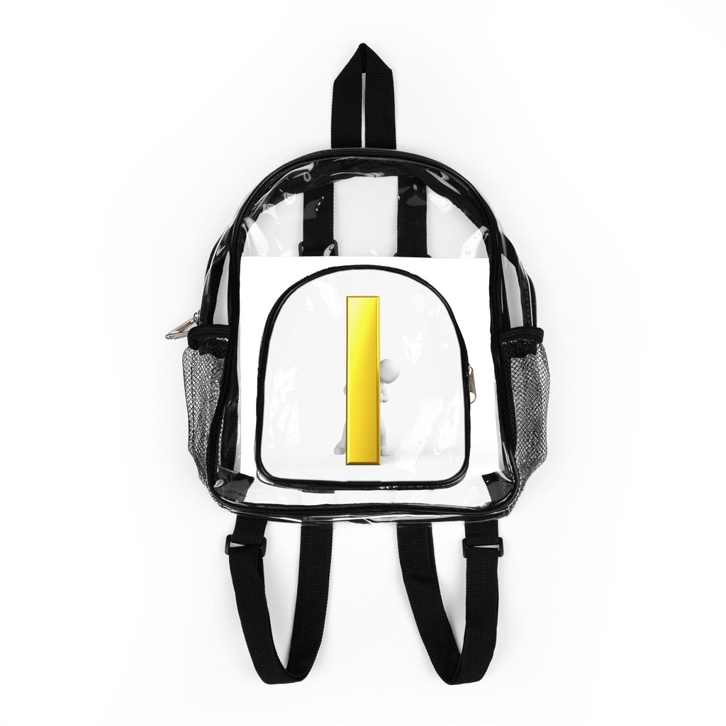 Letter i Clear Stadium Backpack | Transparent PVC School Bag