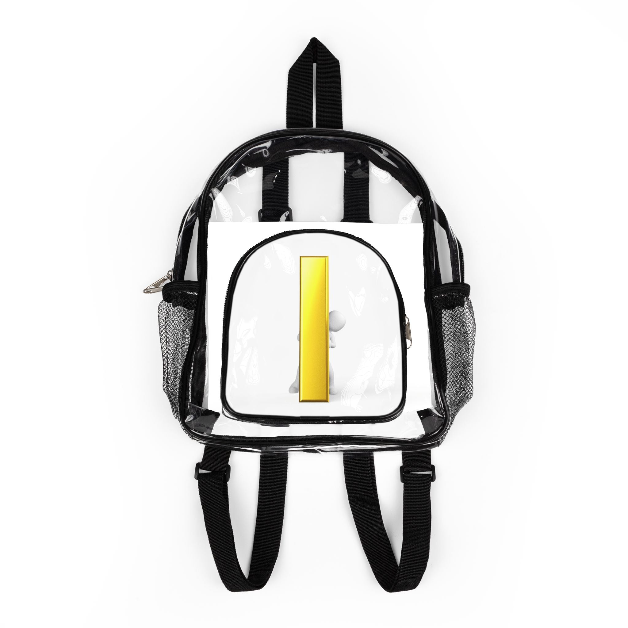 Letter i Clear Stadium Backpack | Transparent PVC School Bag