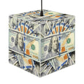 Money Print Cube Lamp | Light Cube Lamp, 100 Bill Pattern