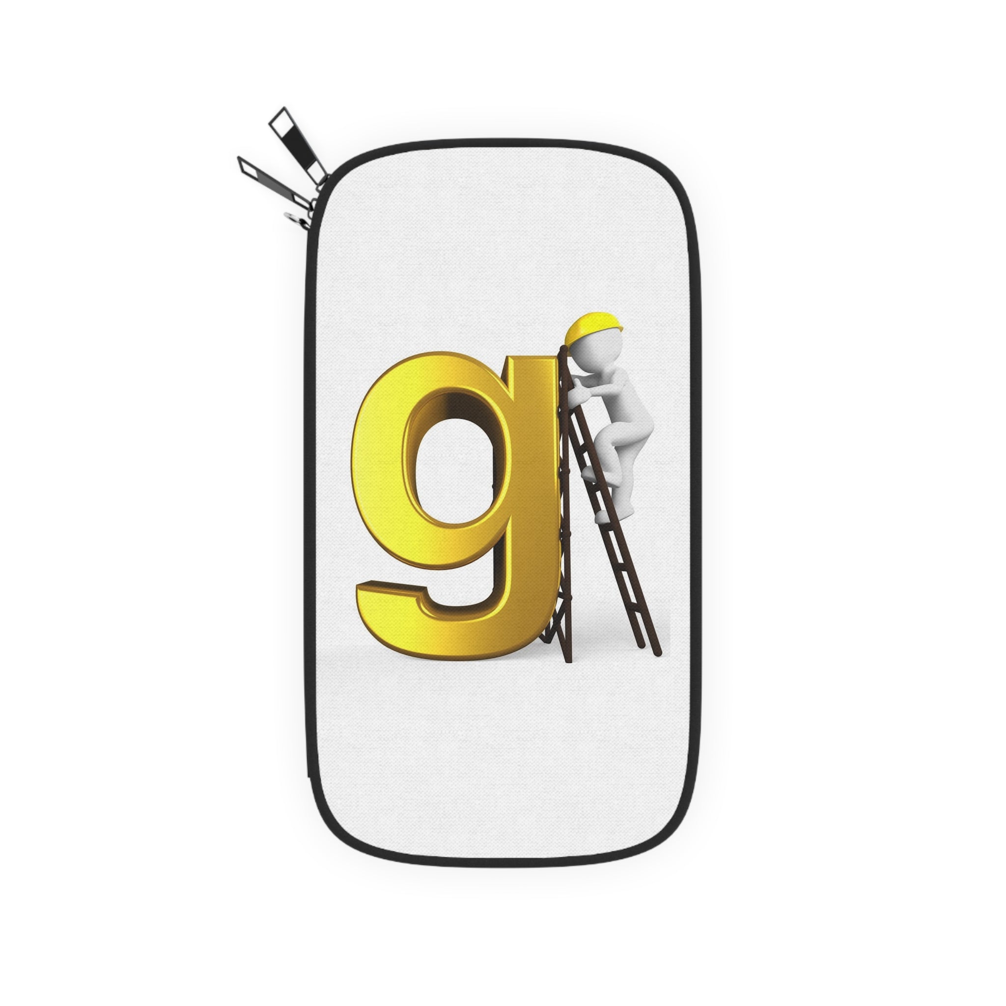 Gold 3D Letter G Passport Wallet | Typographic Travel Accessory