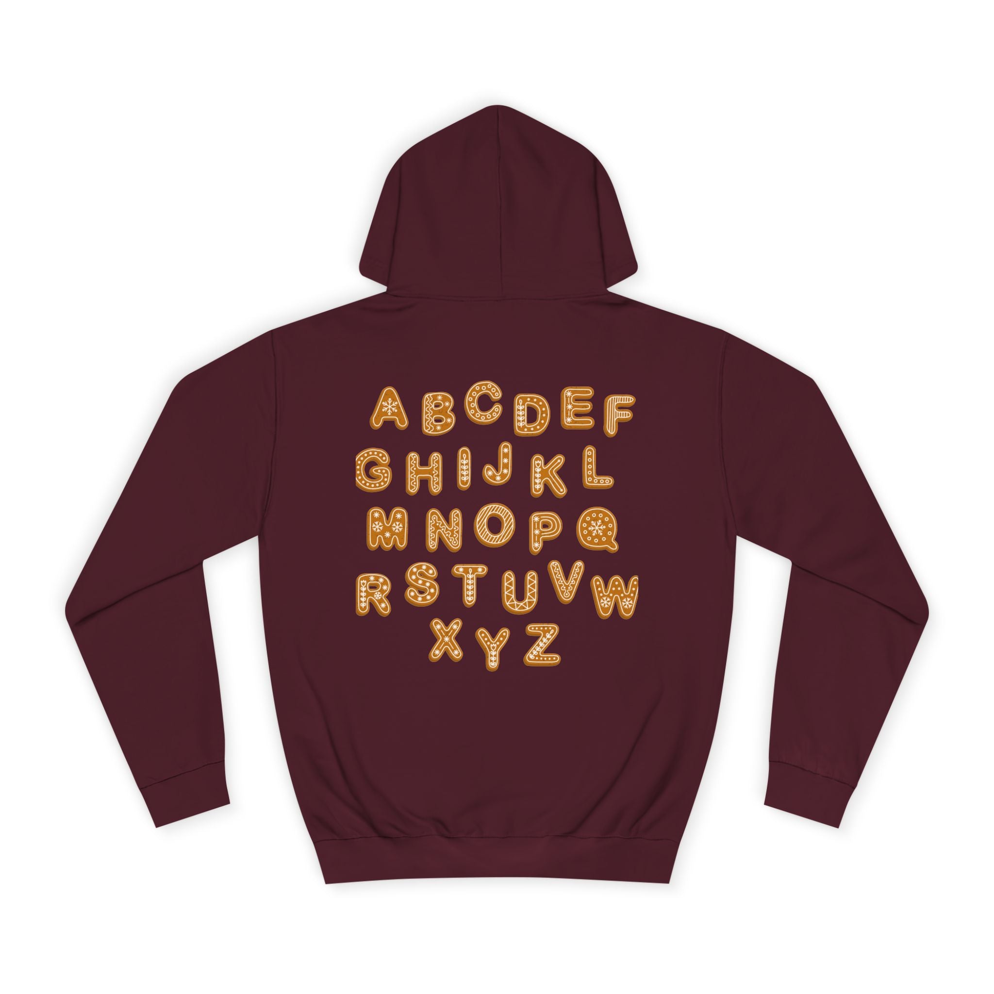 Cookie Alphabet Hoodie | Letters A to Z Cookie Font Sweatshirt