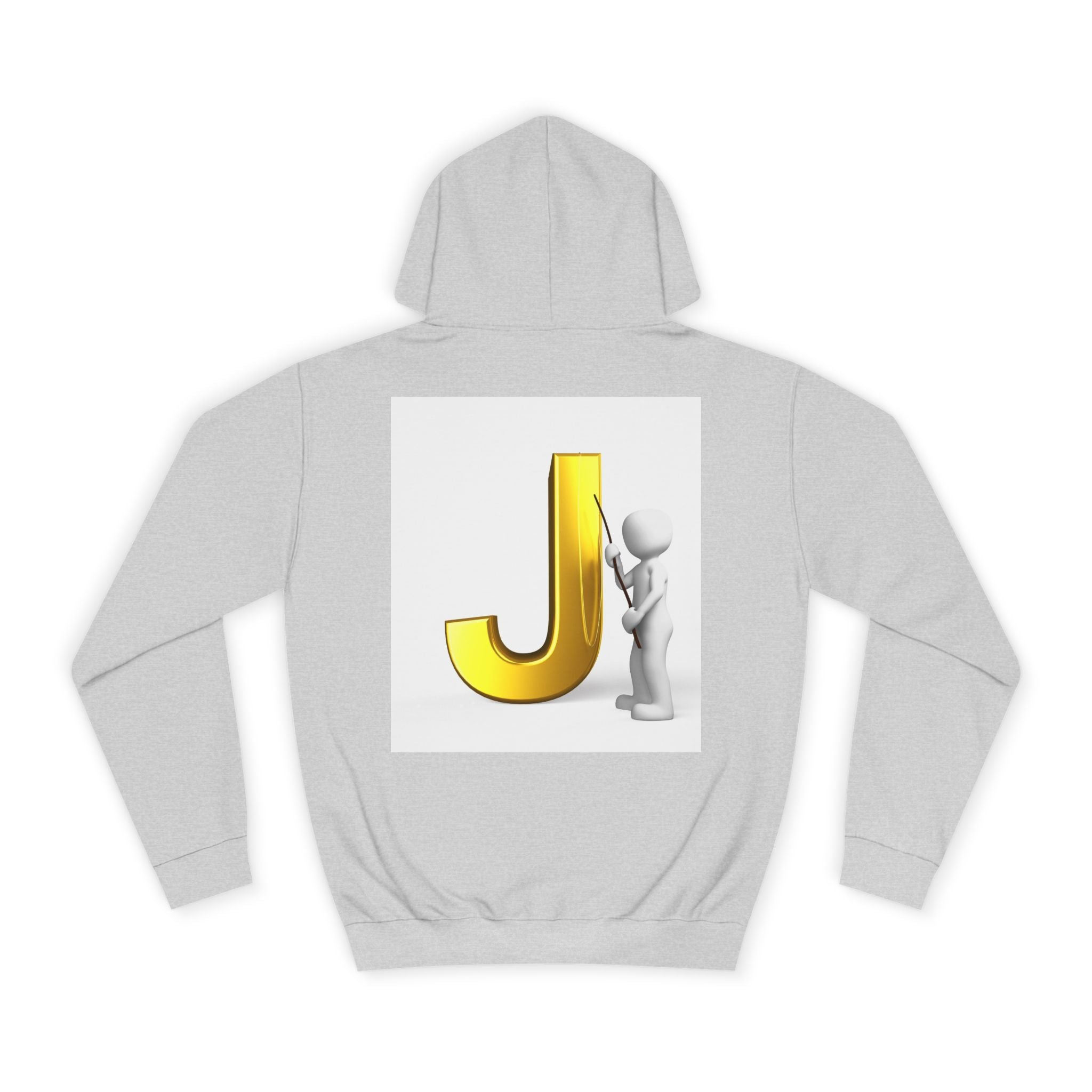 Golden Letter J Initial Hoodie | Monogram J Sweatshirt