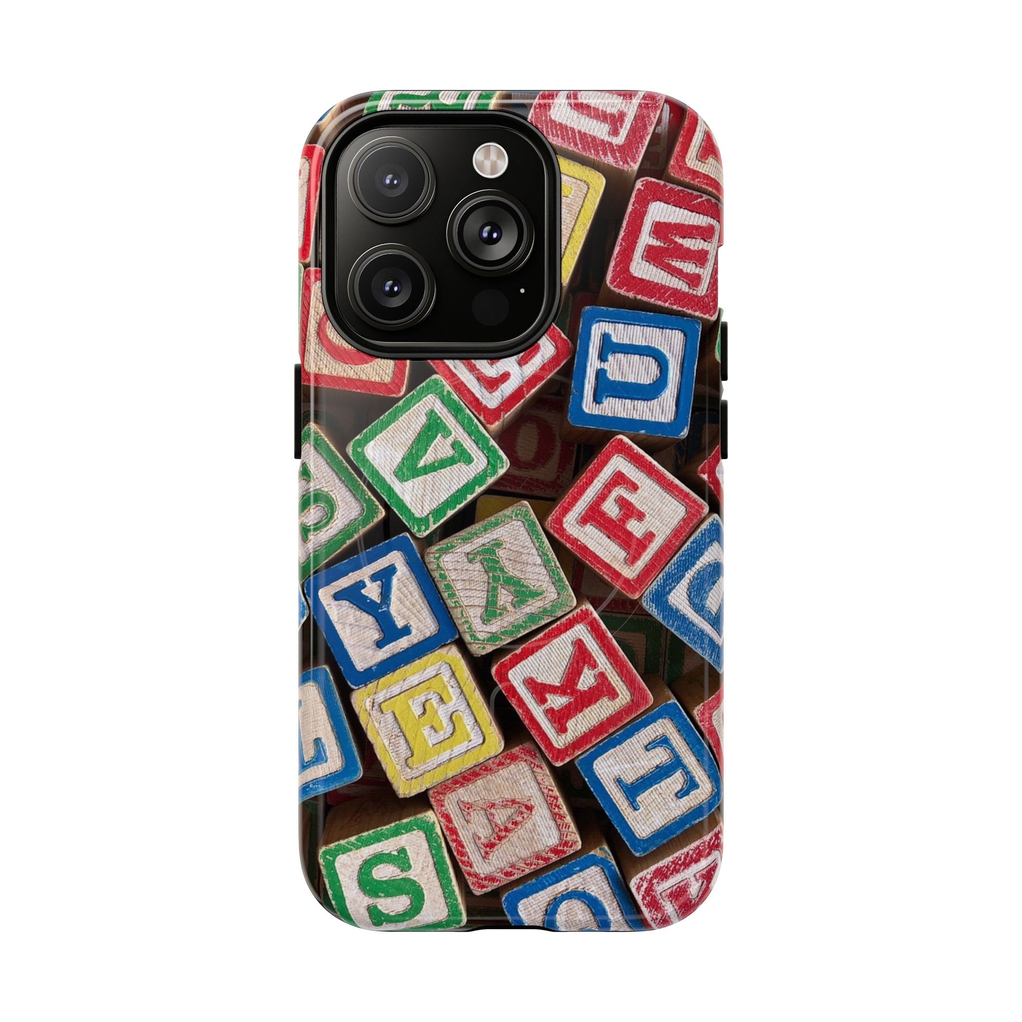 Vintage Alphabet Blocks Phone Case | Tough Magnetic Case