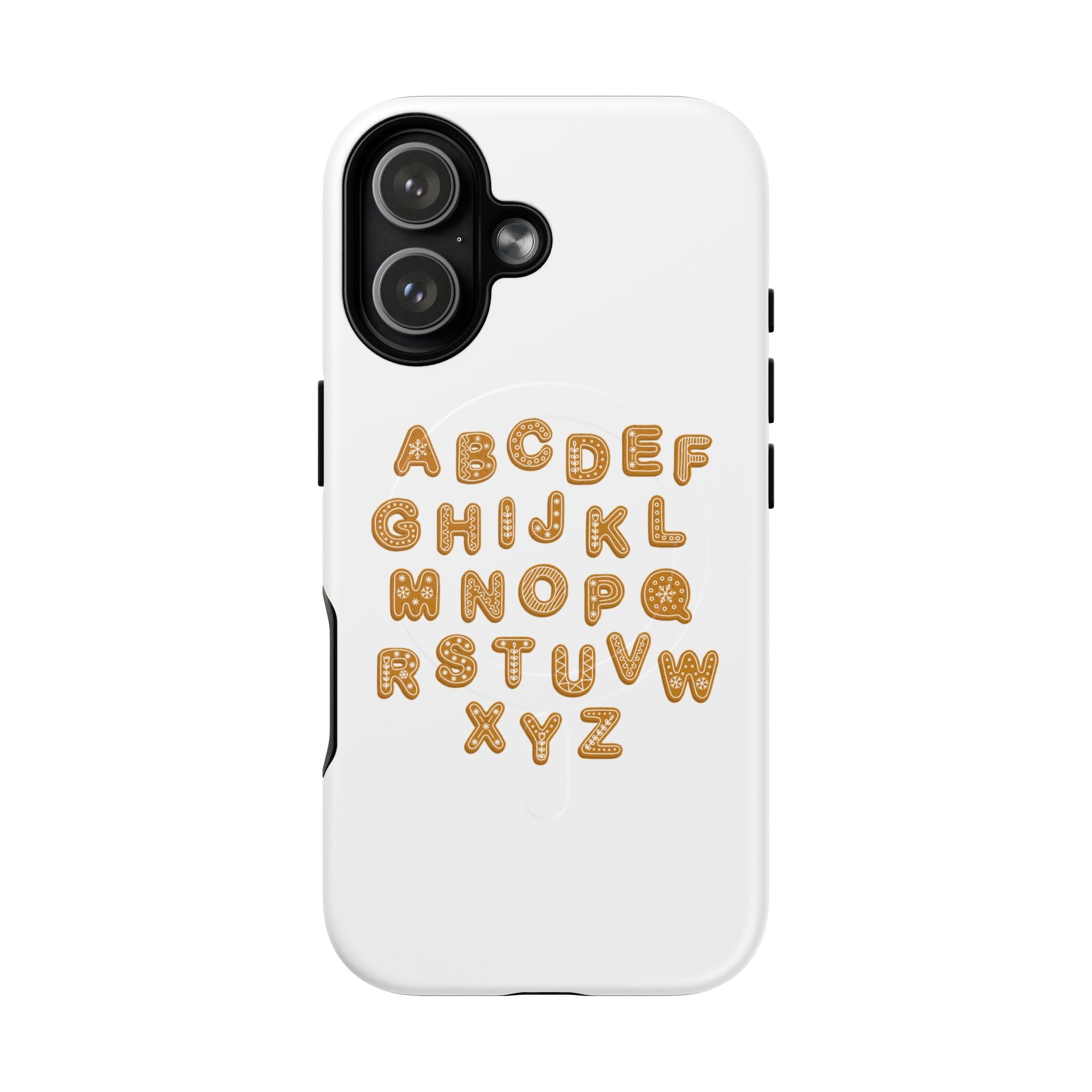 Coque de Téléphone Alphabet Cookie | Coque Magnétique Robuste, Lettrage Mignon