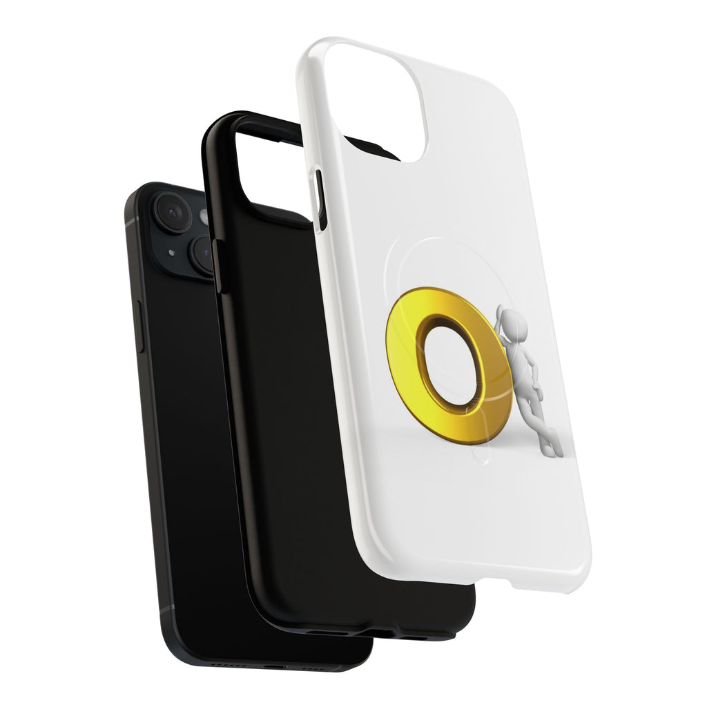 3D Gold Letter O Character phone case | Tough Magnetic Case, magnetic compatible