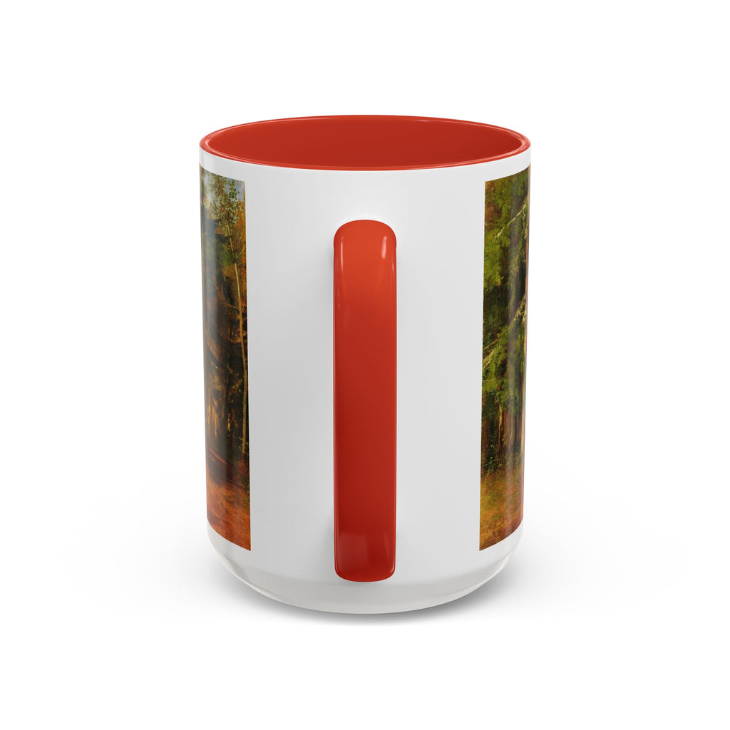 Waldweg-Malerei Tasse | Akzent-Kaffeetasse 11oz 15oz