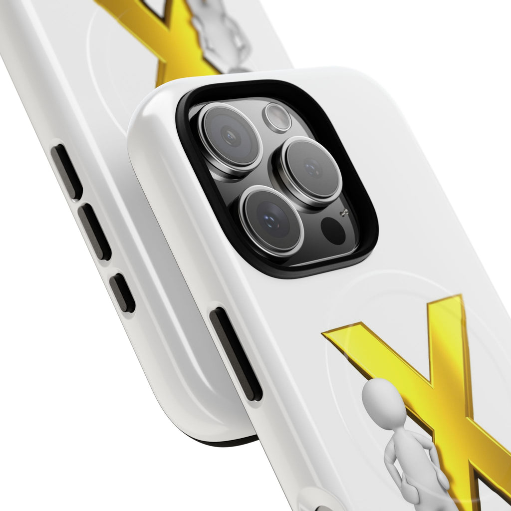 3D Figure with Gold X phone case | Magnetic Tough Case