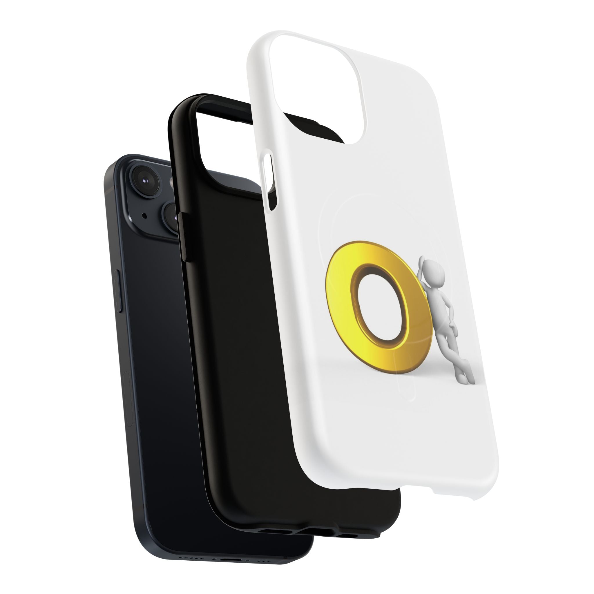 3D Gold Letter O Character phone case | Tough Magnetic Case, magnetic compatible