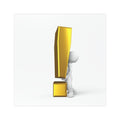 Gold Exclamation Mark Car Magnet | Attention Symbol Magnetic Sign
