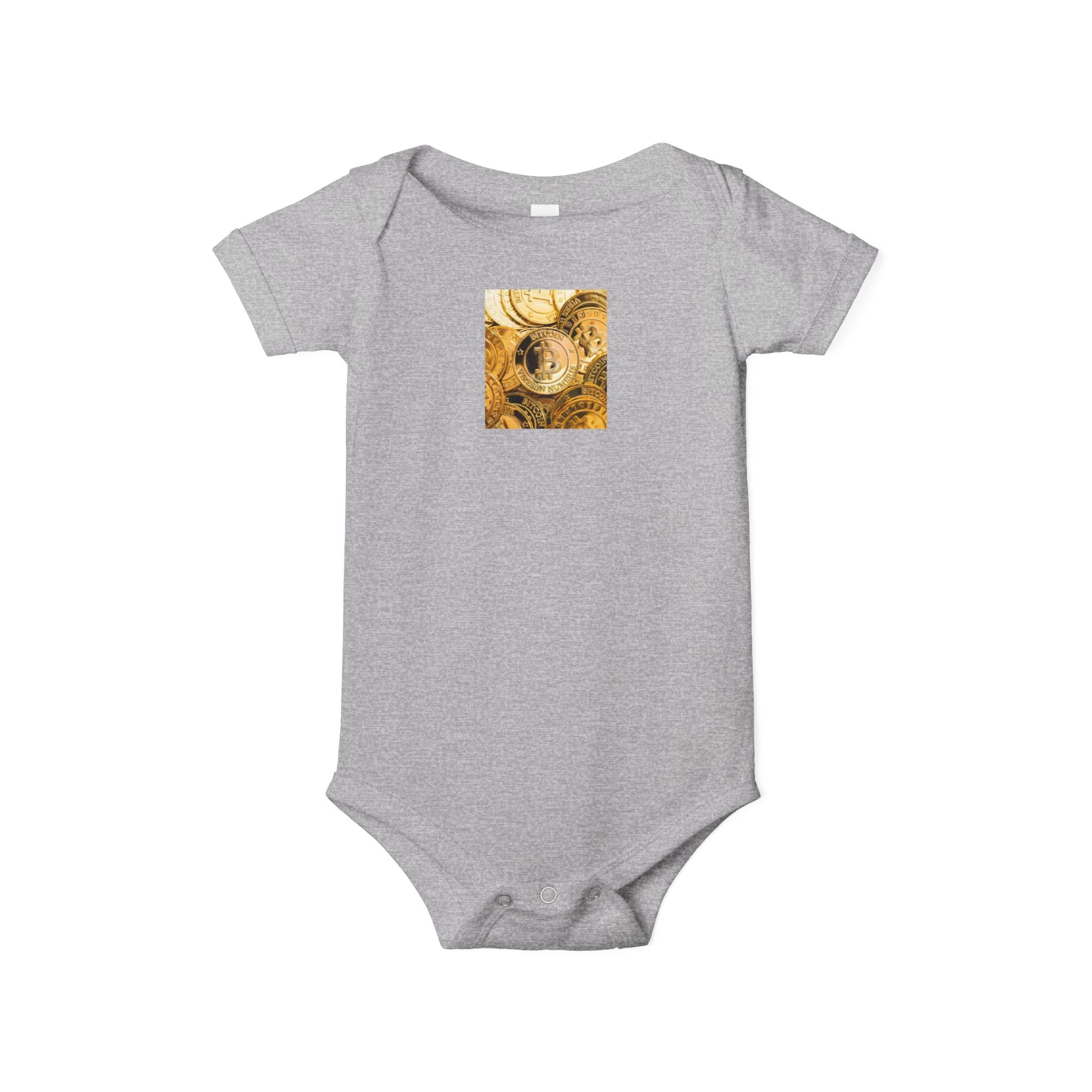 Bitcoin Cryptocurrency Infant One Piece | Floral Nursery Baby Bodysuit