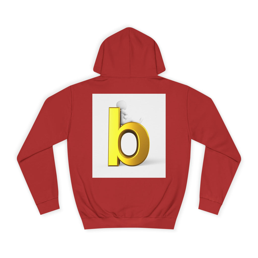 Yellow 3D Letter b Hoodie | Minimal Monogram Initial Sweatshirt
