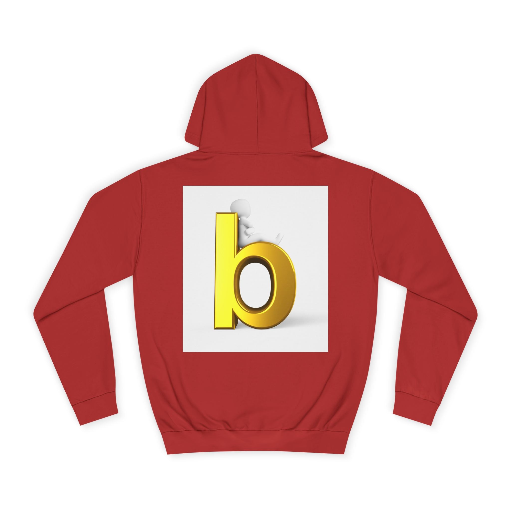 Yellow 3D Letter b Hoodie | Minimal Monogram Initial Sweatshirt