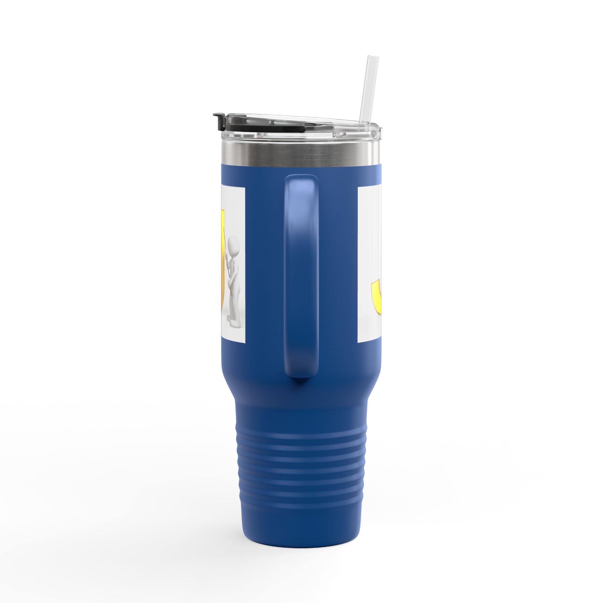 Gold Letter J Initial Travel Mug | 40oz Insulated Tumbler