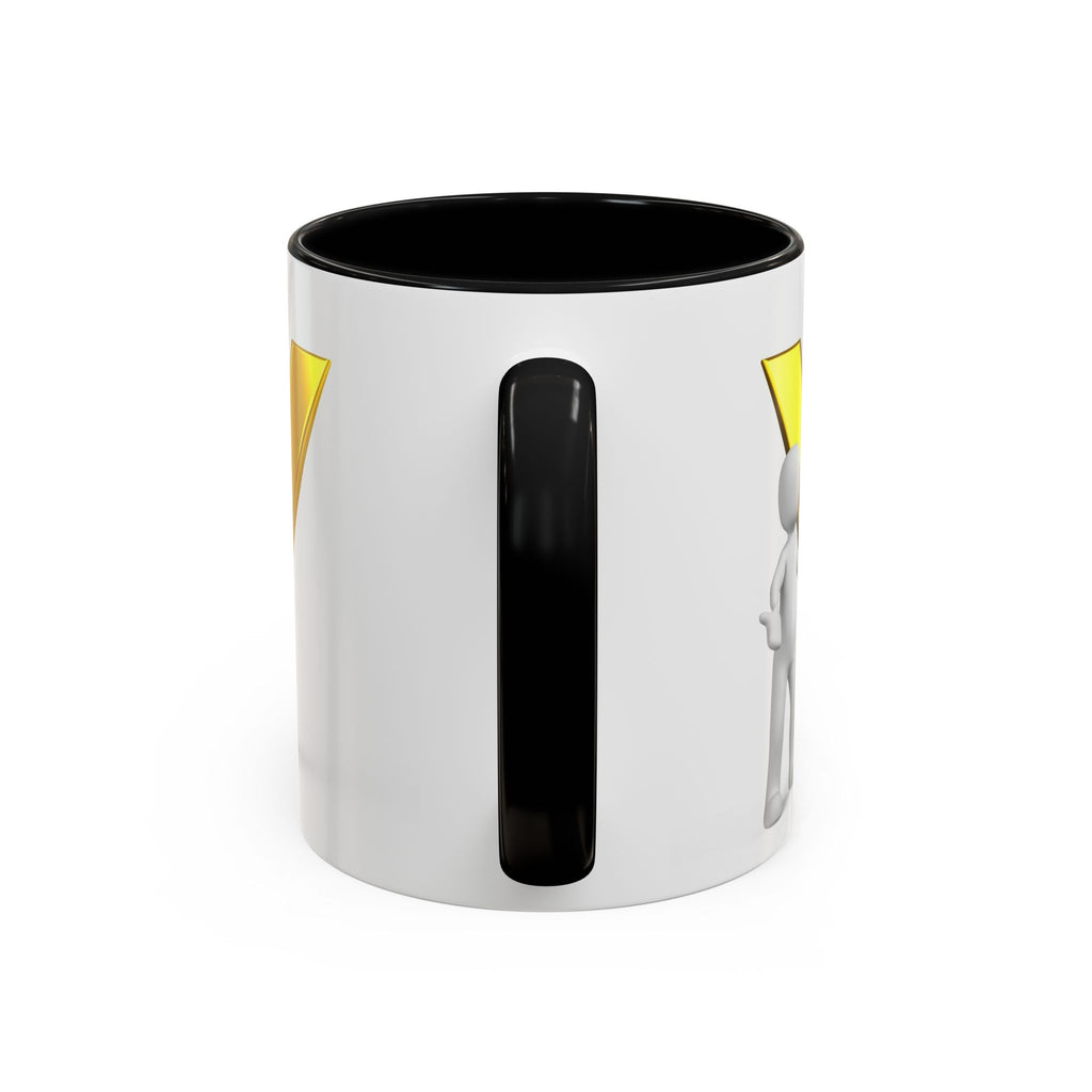 Goldbuchstabe Y mit Motiv Kaffeetasse | Akzentgriff und Innenseite