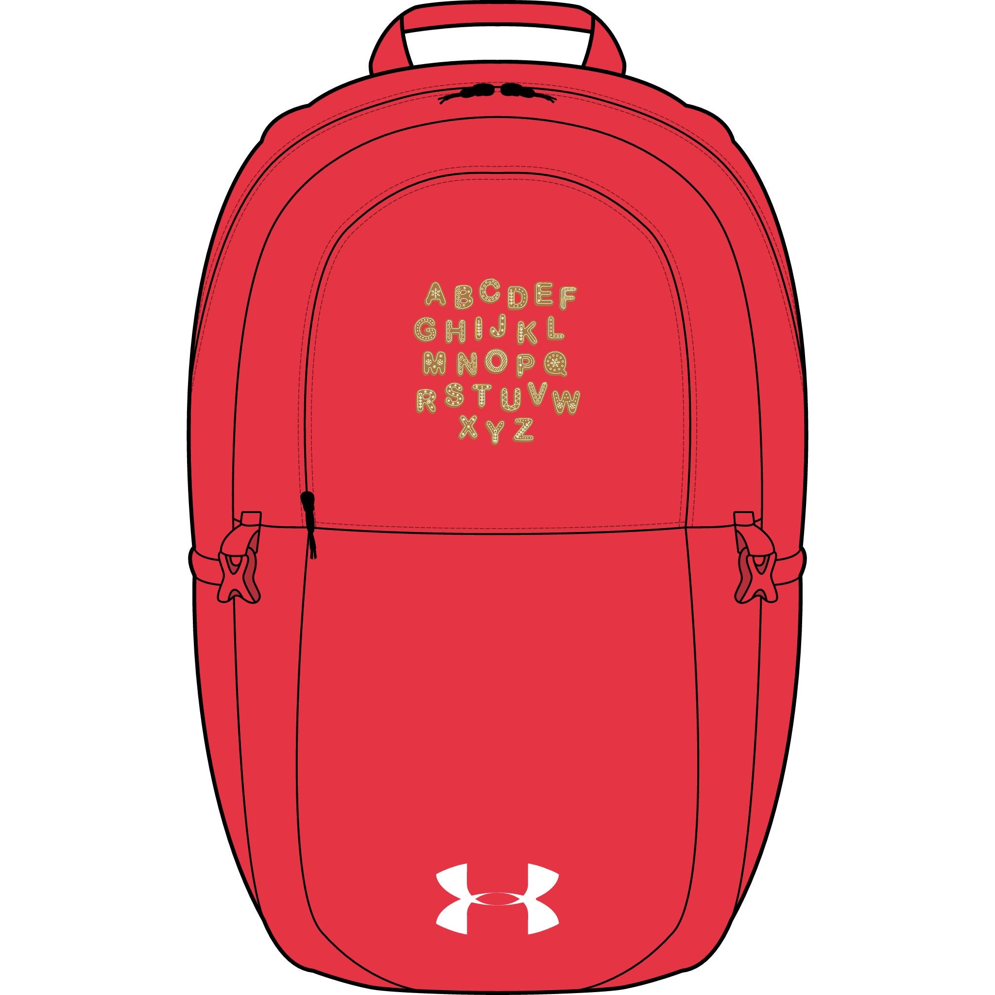 Gold Leopard Alphabet bestickter Rucksack | Under Armour All Sport