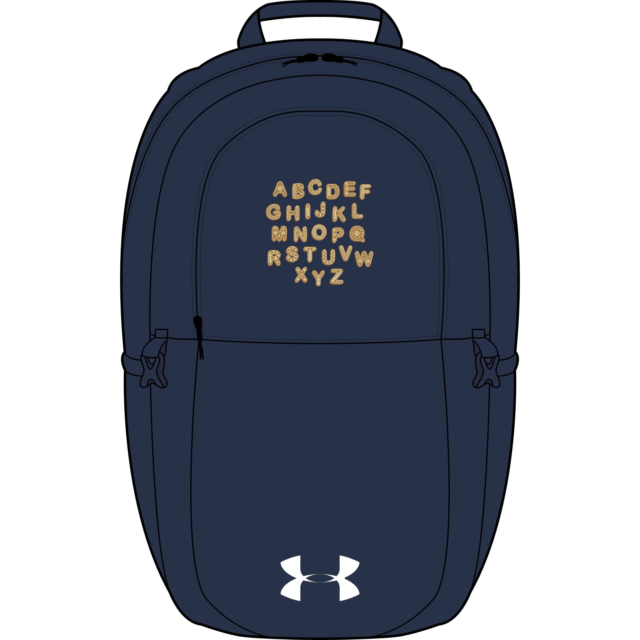 Gold Leopard Alphabet Embroidery Backpack | Under Armour All Sport