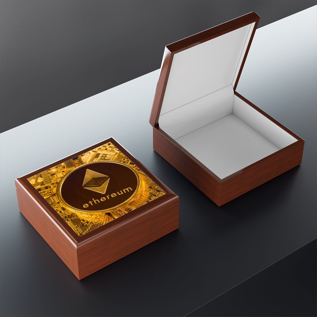 Ethereum Coin Jewelry Box | Crypto Crypto-themed Trinket Box, Blockchain Design