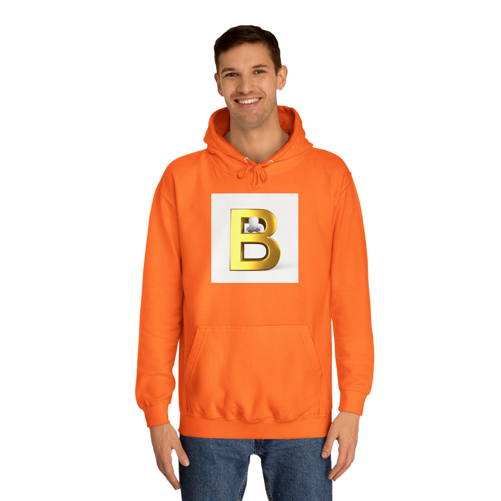 Gold Letter B Hoodie | Monogram Initial Sweatshirt