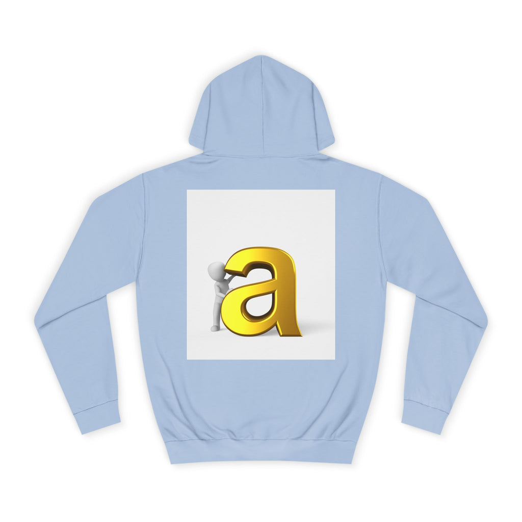 Gold 3D Letter A Hoodie | Monogram Initial Sweatshirt