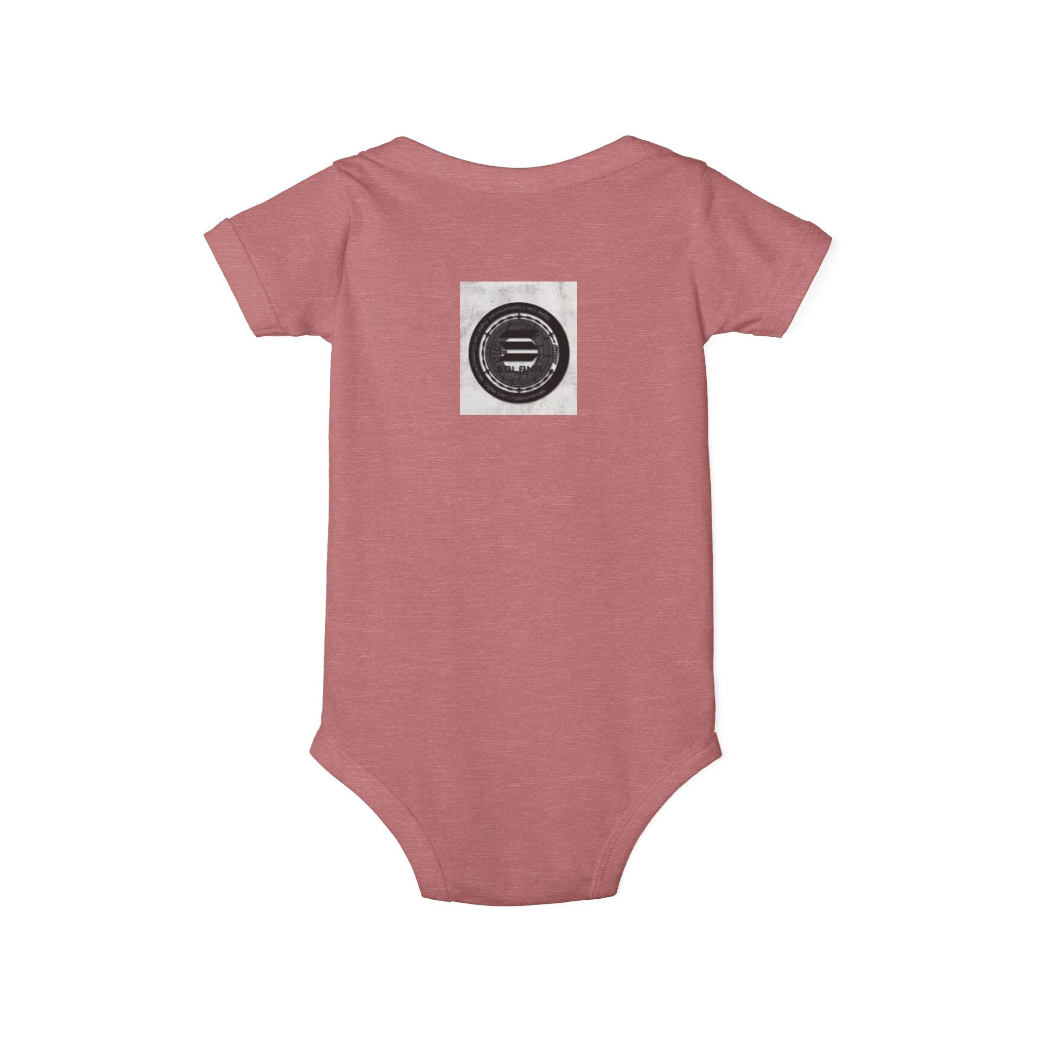 Solana Cryptocurrency Infant One Piece | Monochrome Badge Design