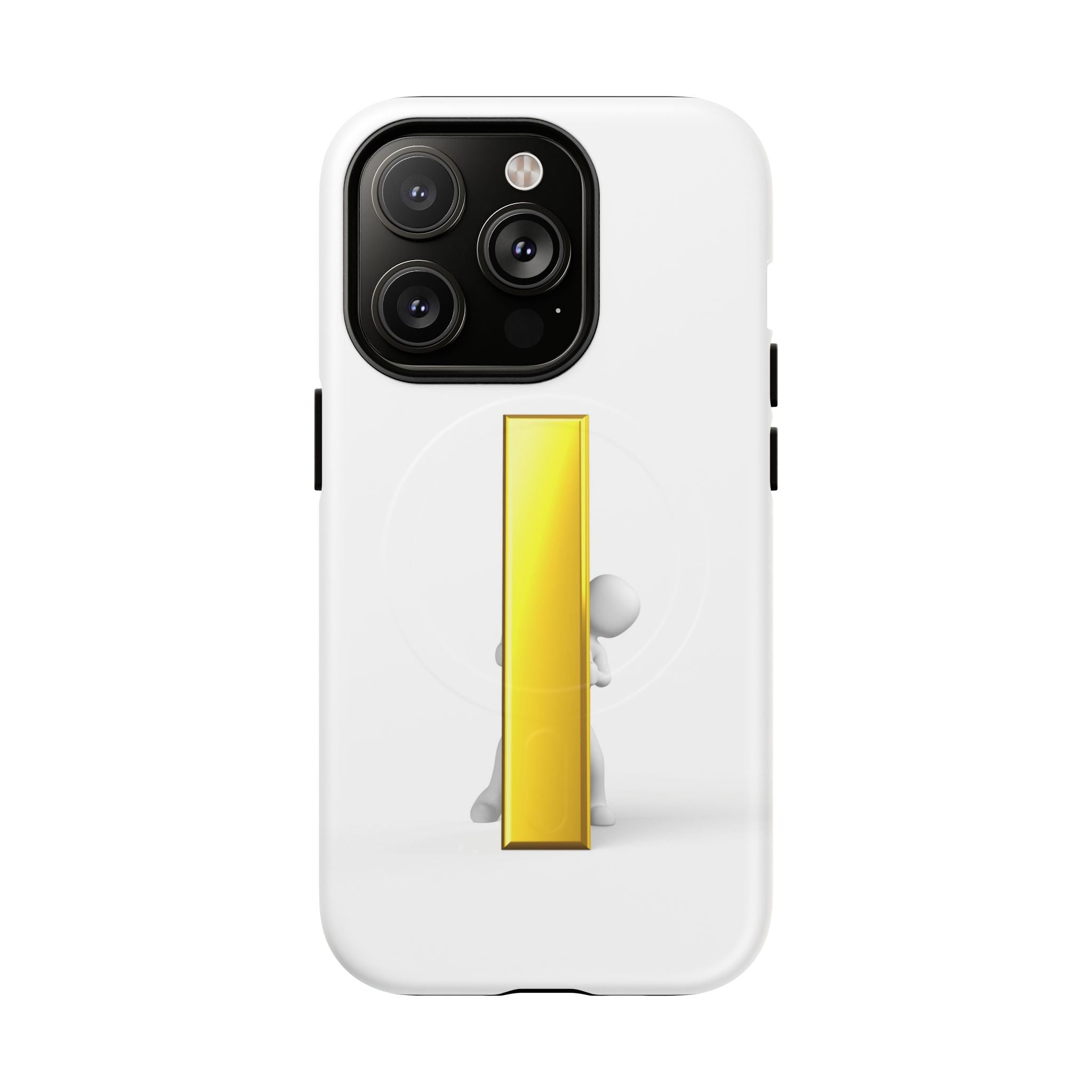 Yellow Gold Letter i 3D Figure phone case | Tough Magnetic Case