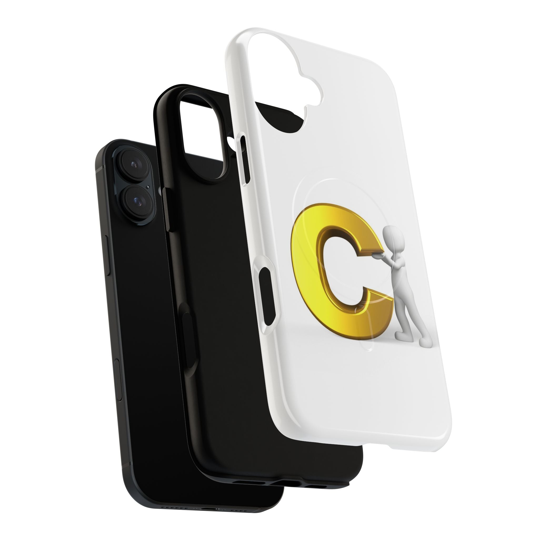 Gold Letter C Monogram Phone Case | Magnetic Tough Case