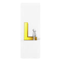 3D Letter L with Sitting Figure Rubber Yoga Mat | Minimal Alphabet Design