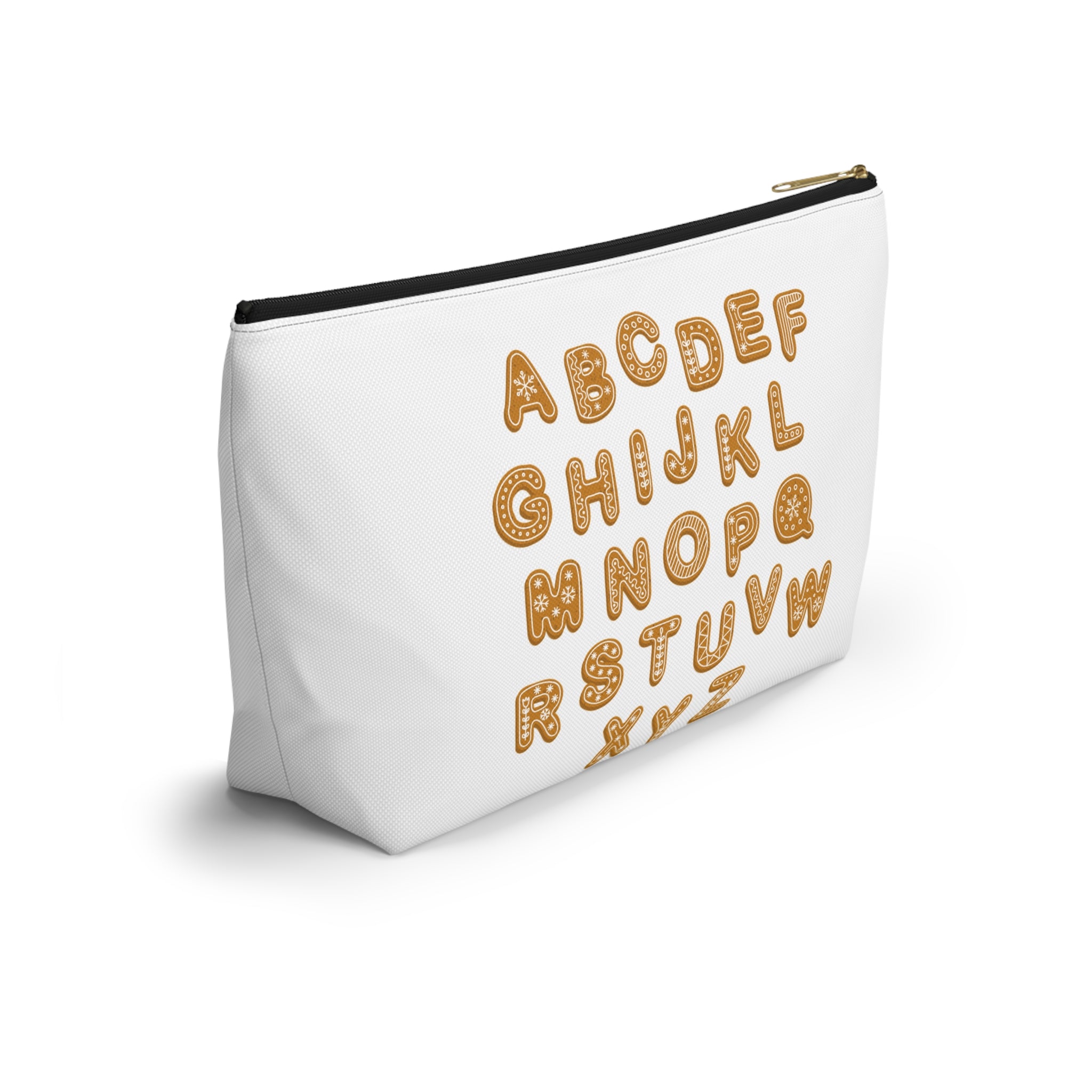 Alphabet Cookie Letters Accessory Pouch | Zipper Makeup Bag