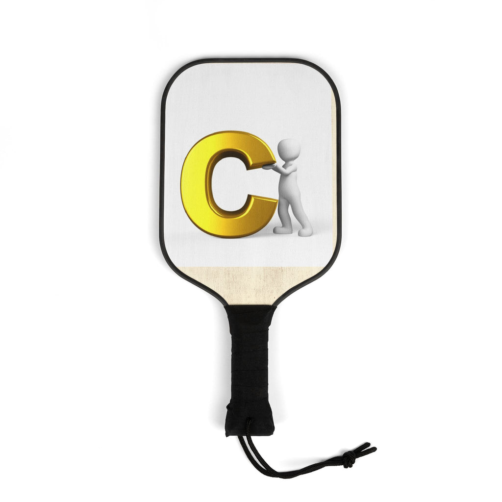 Gold Letter C Character Pickleball Paddle Set | Pickleball Kit