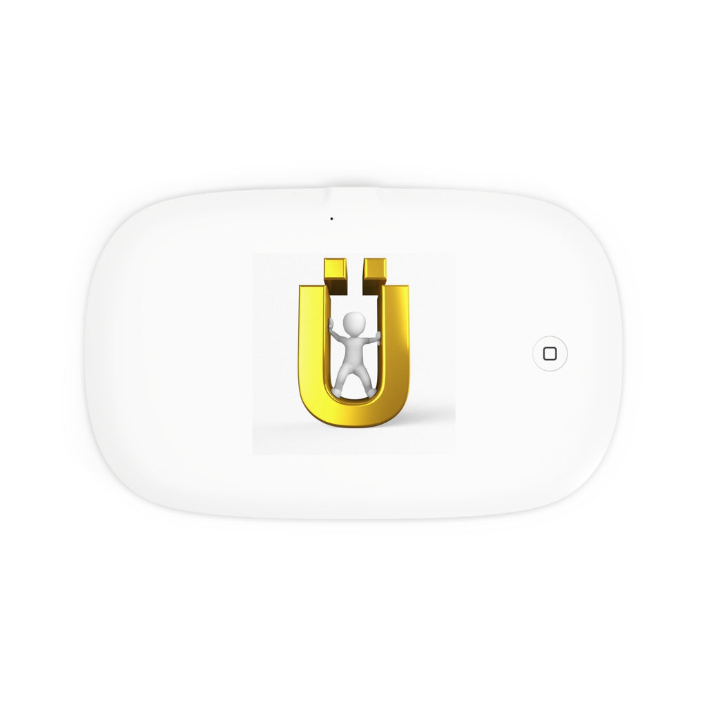 Gold Letter Ü Icon UV Phone Sanitizer and Wireless Charging Pad | Wireless Charger