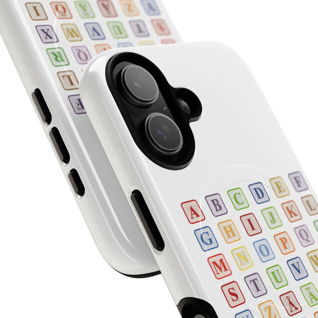 Alphabet Blocks Phone Case | Magnetic Tough Case, Colorful Letter Grid