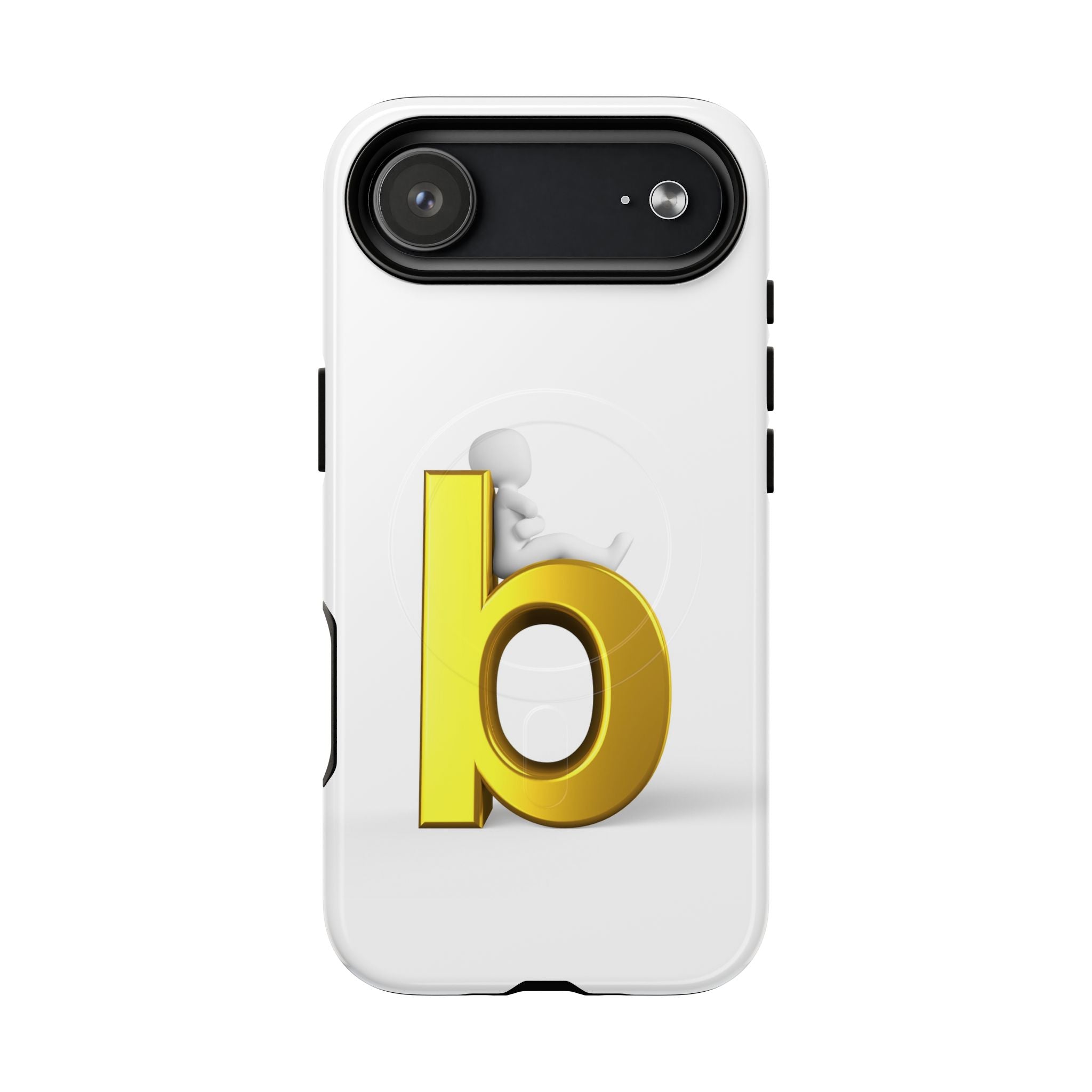 Coque de téléphone Lettre B dorée | Coque magnétique robuste