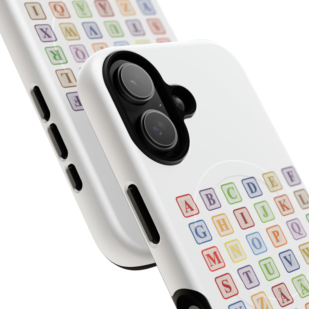 Alphabet Blocks Phone Case | Magnetic Tough Case, Colorful Letter Grid