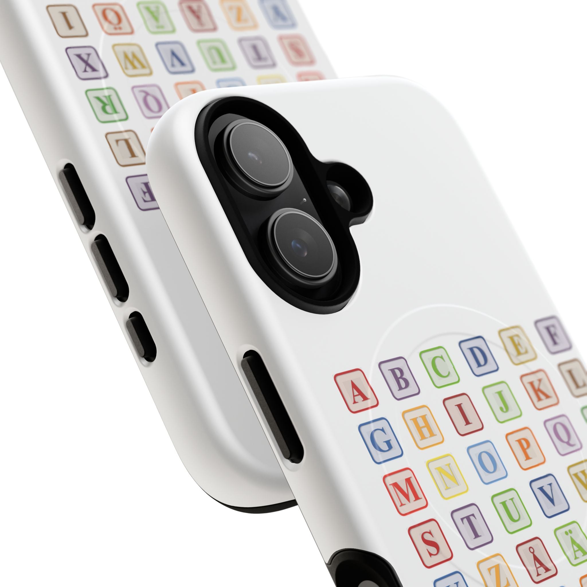 Alphabet Blocks Phone Case | Magnetic Tough Case, Colorful Letter Grid