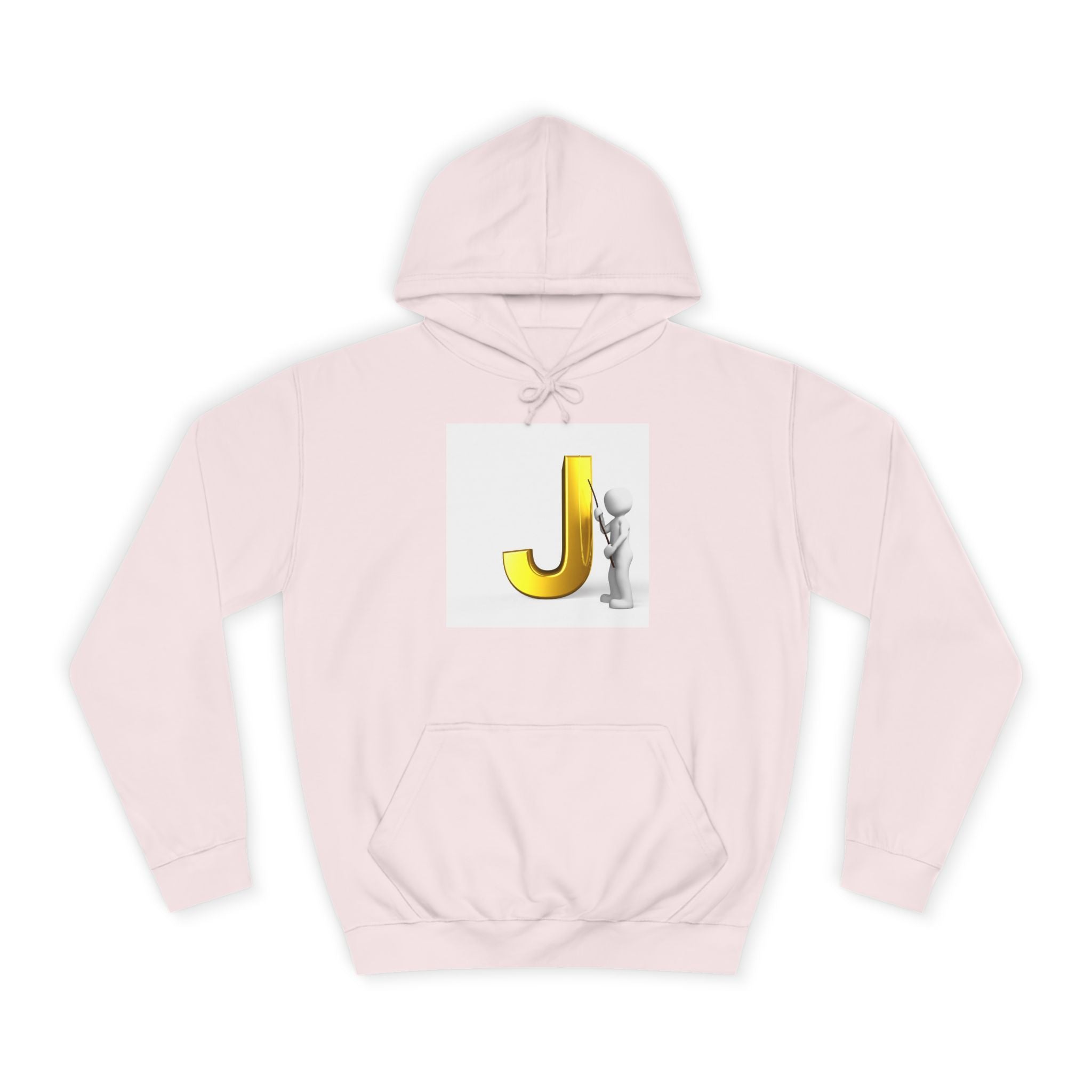 Golden Letter J Initial Hoodie | Monogram J Sweatshirt