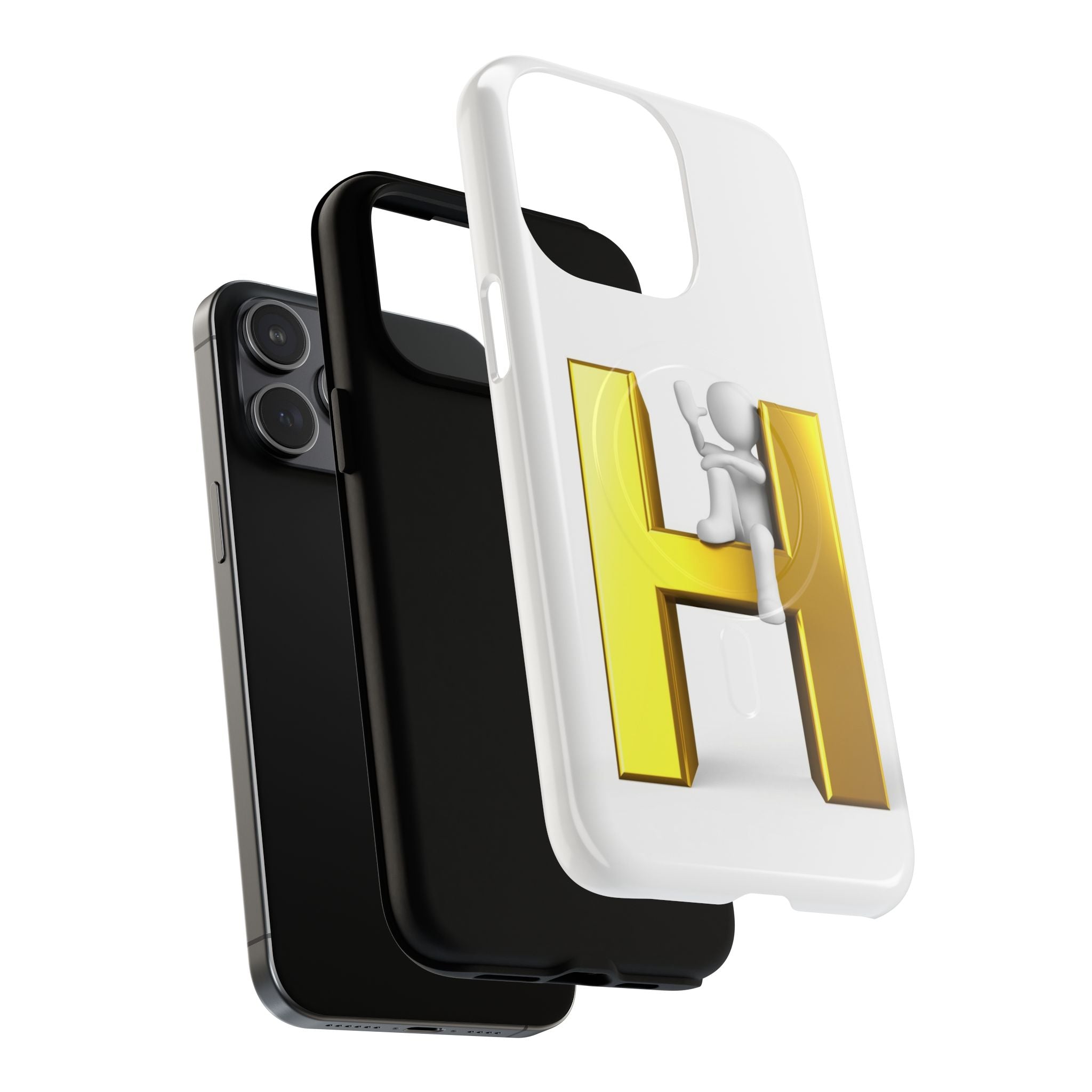 Gold Letter H Climber Phone Case | Tough Magnetic Case