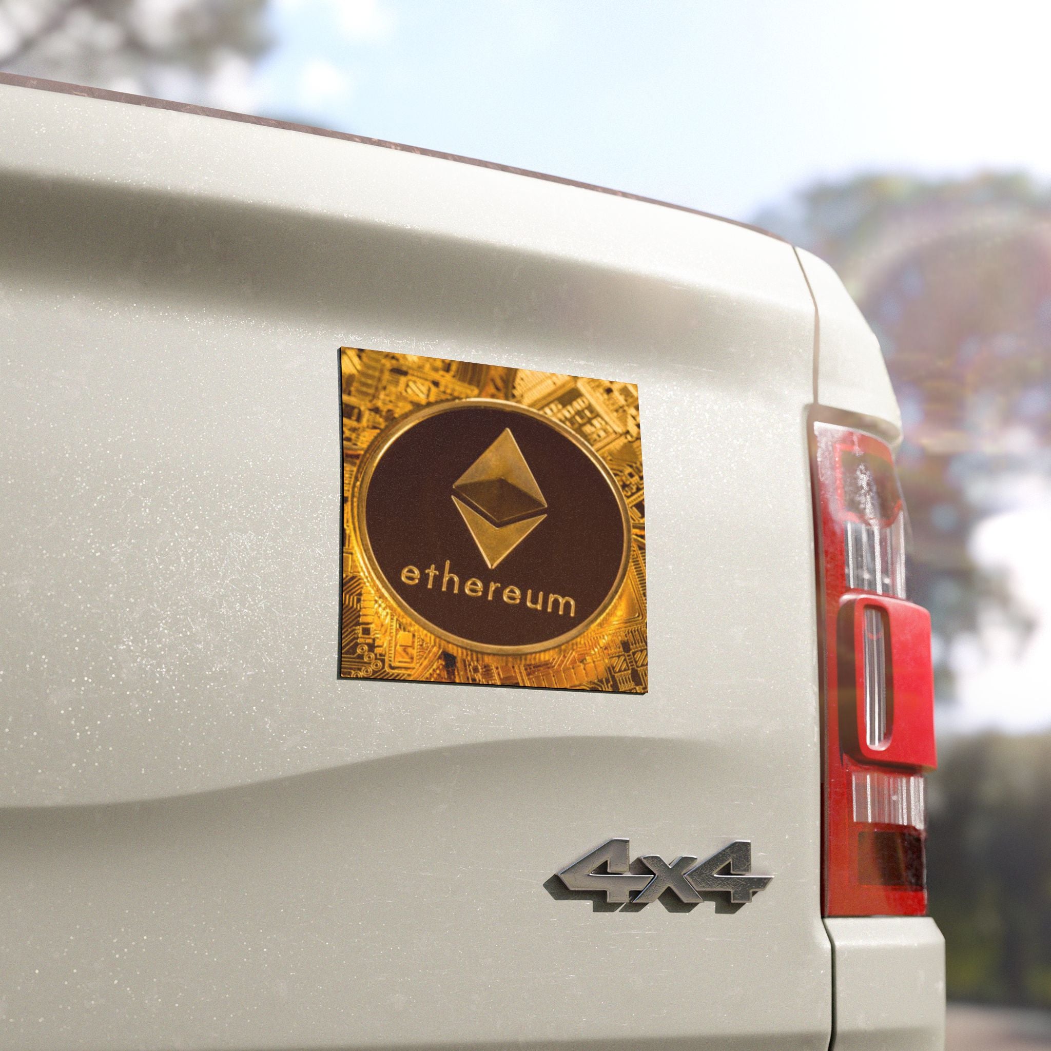 Ethereum Coin Car Magnet | Crypto Emblem Magnetic Decal