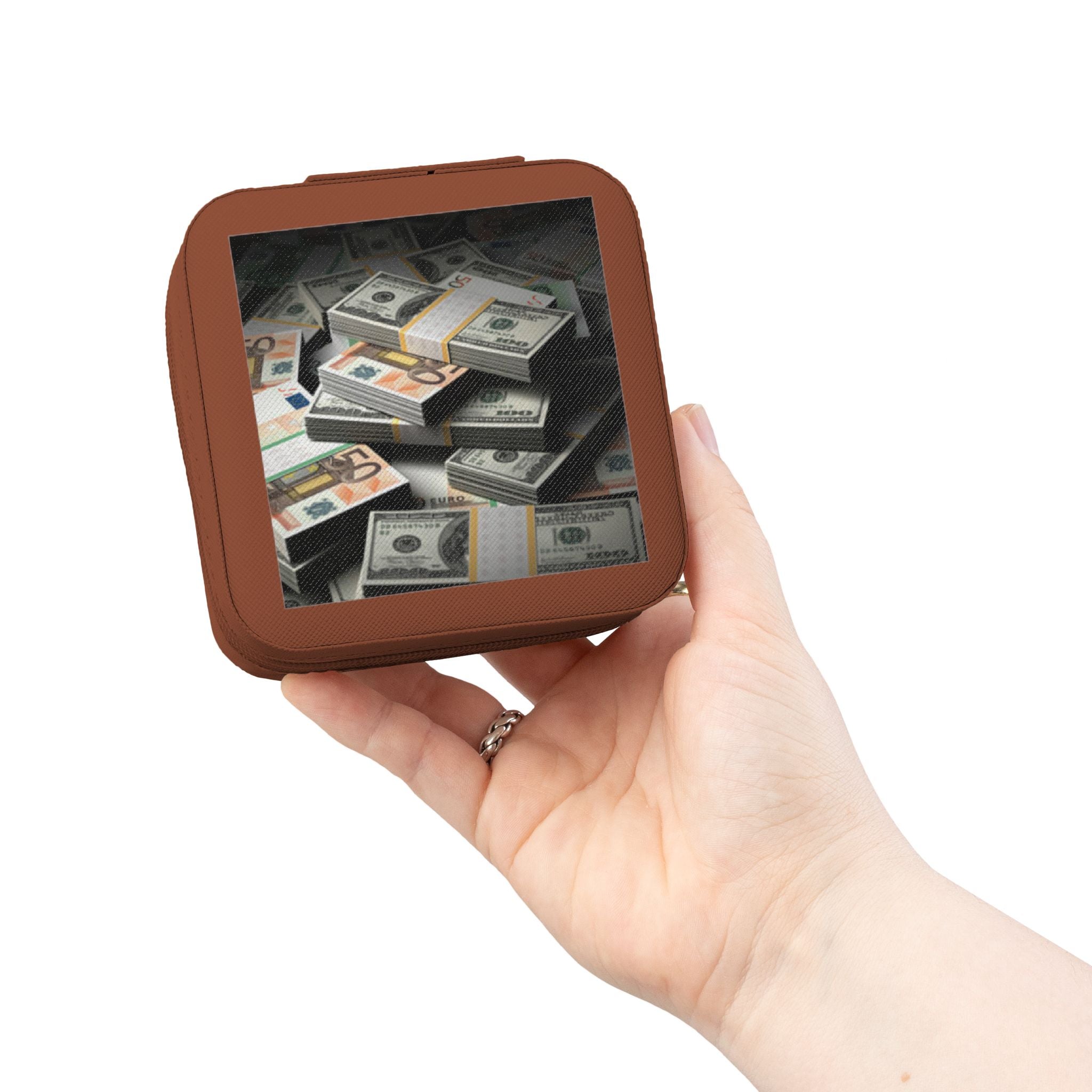 Stack of Cash Jewelry Travel Case | Compact Portable Organizer