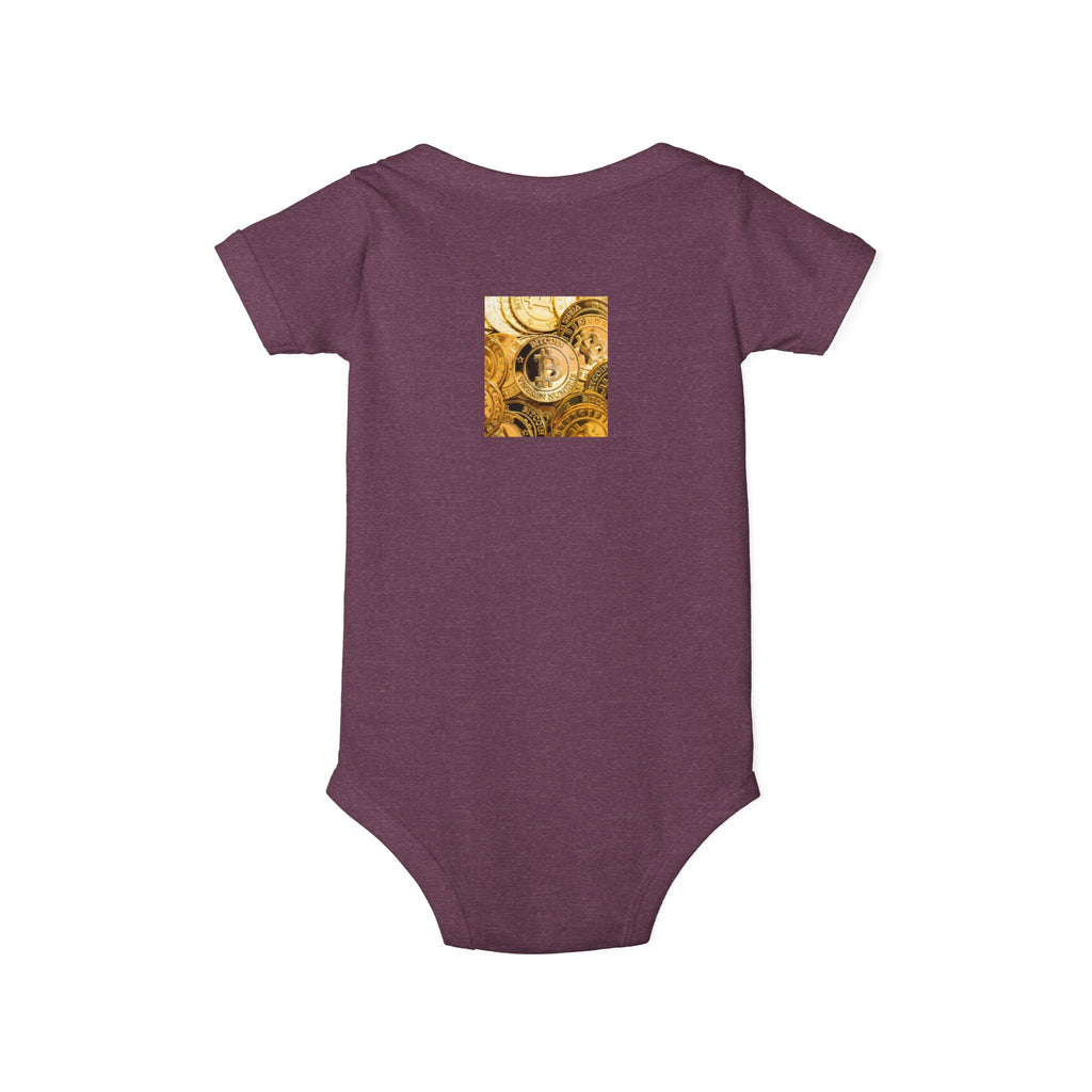 Bitcoin Cryptocurrency Infant One Piece | Floral Nursery Baby Bodysuit