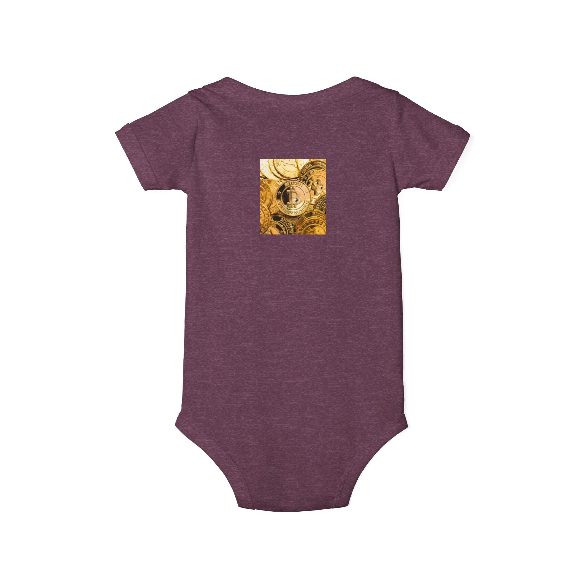 Bitcoin Cryptocurrency Infant One Piece | Floral Nursery Baby Bodysuit