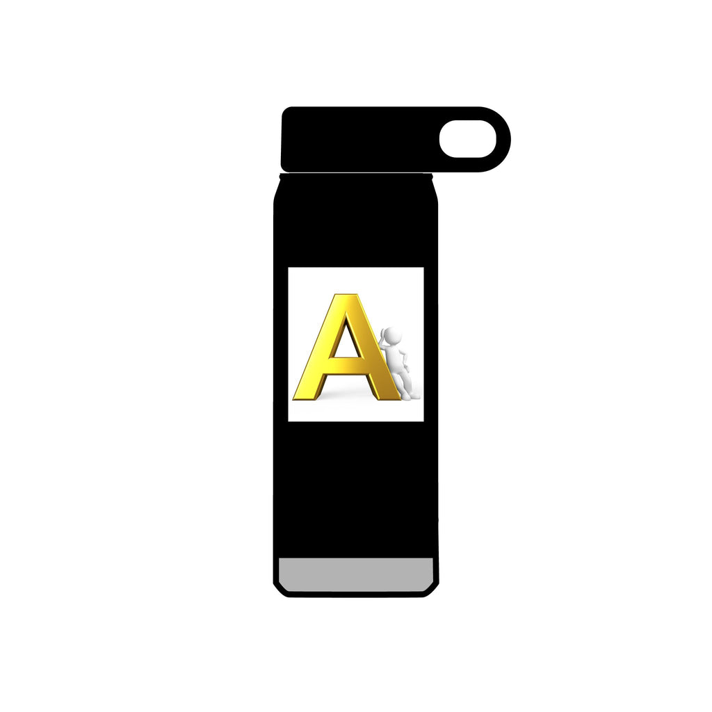 Gold Letter A Monogram Water Bottle | 20oz