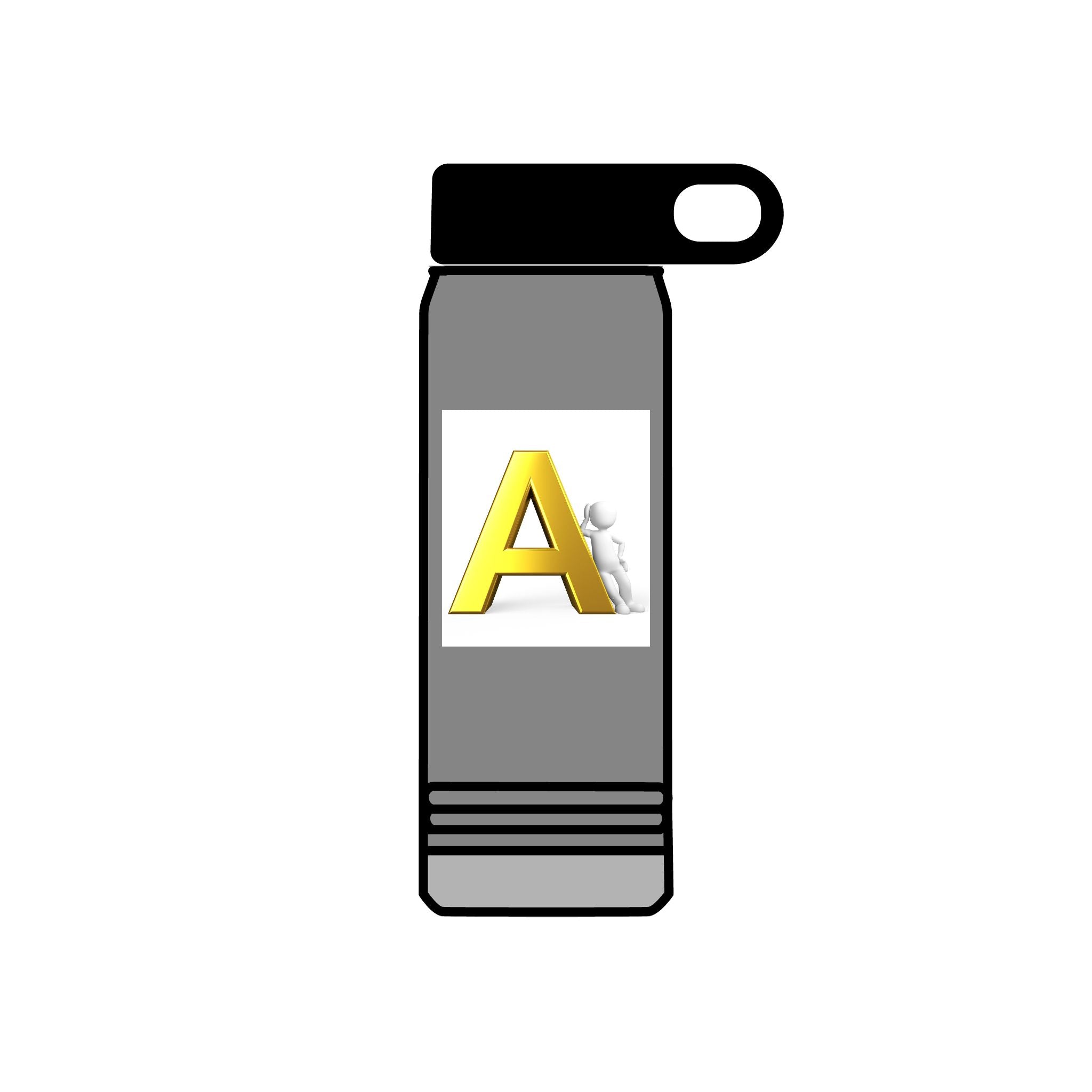 Gold Letter A Monogram Water Bottle | 20oz