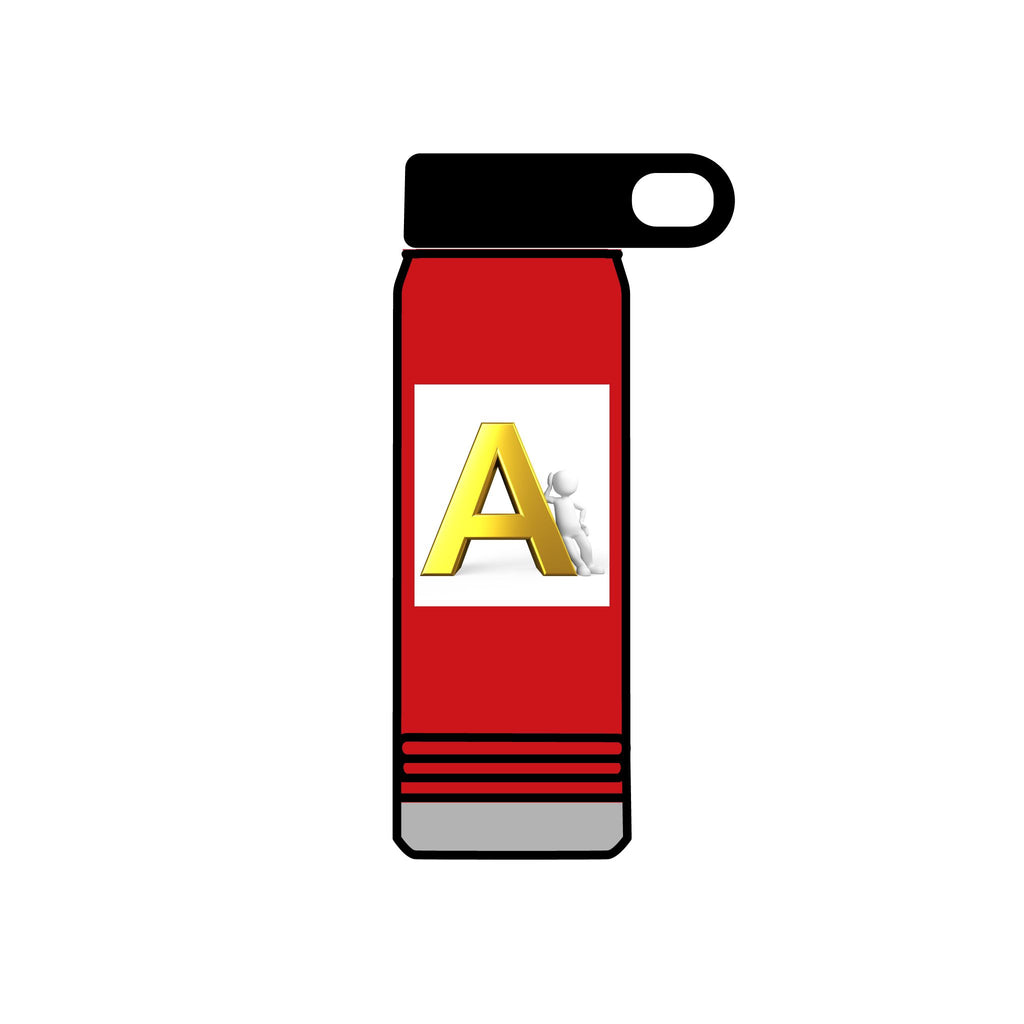 Gold Letter A Monogram Water Bottle | 20oz