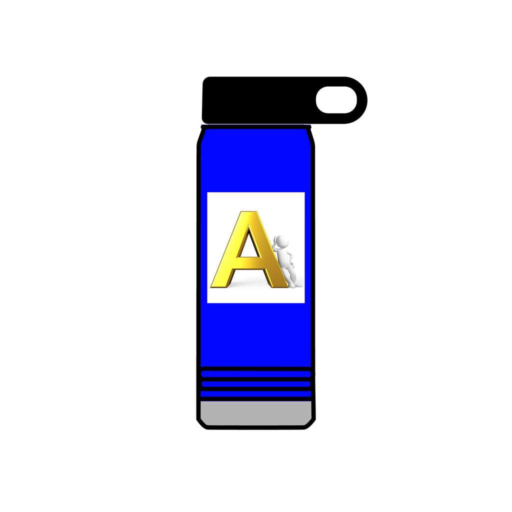 Gold Letter A Monogram Water Bottle | 20oz