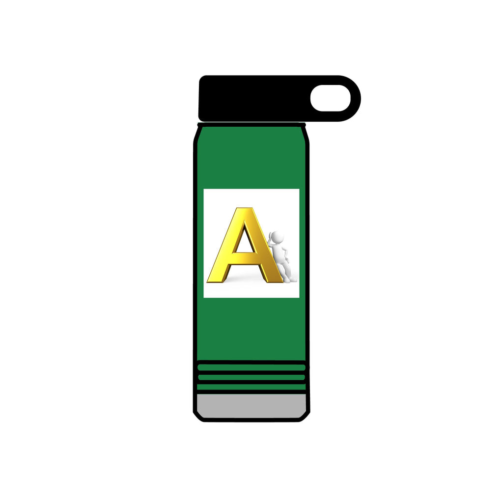 Gold Letter A Monogram Water Bottle | 20oz