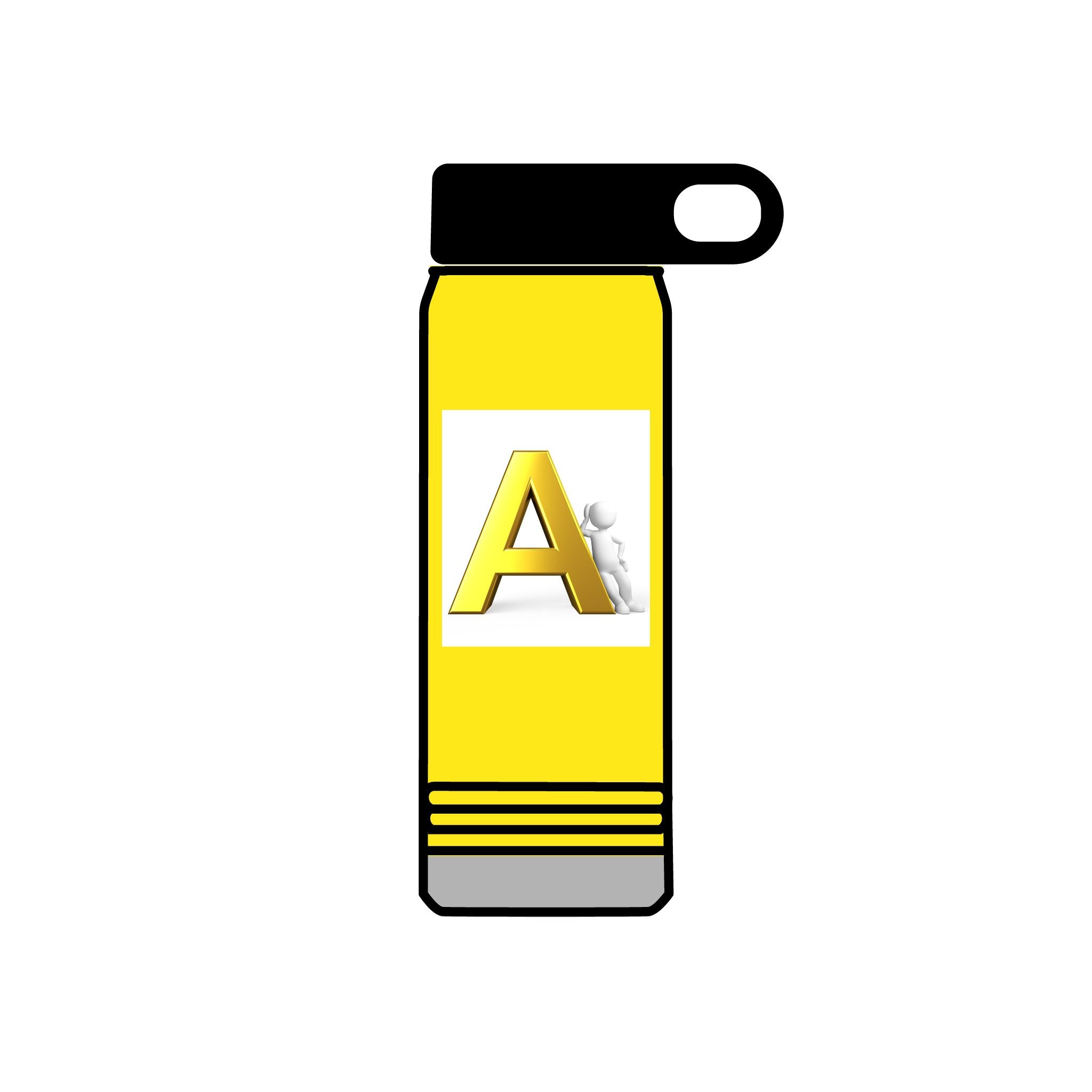 Gold Letter A Monogram Water Bottle | 20oz