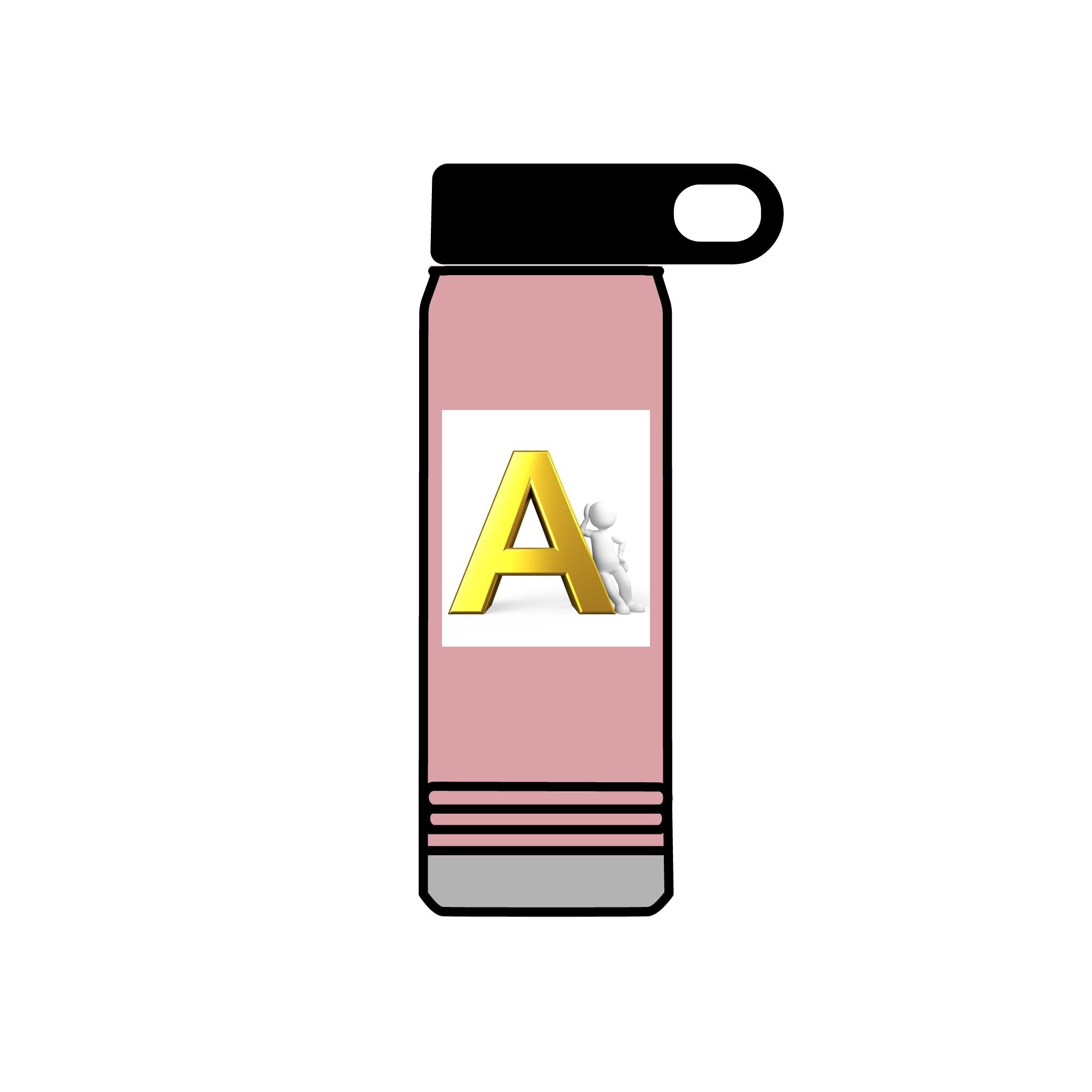 Gold Letter A Monogram Water Bottle | 20oz