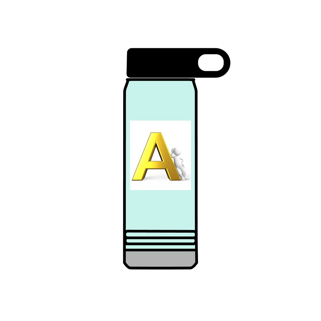 Gold Letter A Monogram Water Bottle | 20oz