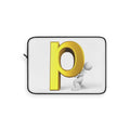 Gold Letter P Graphic Laptop Sleeve | Initial Monogram